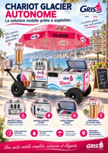 chariot a glace à l'italienne autonome